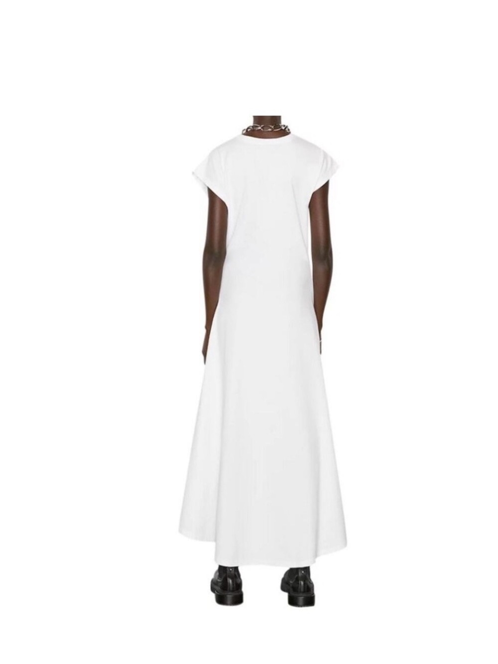 Frame Denim White Short-Sleeve Maxi Dress